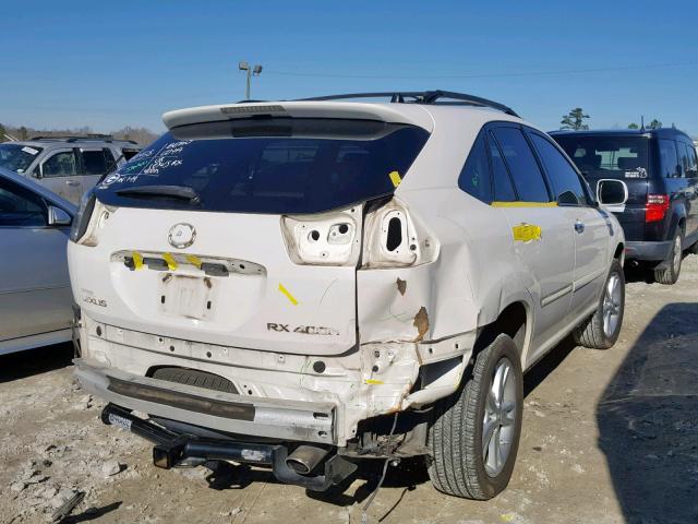 JTJGW31U382850346 - 2008 LEXUS RX 400H WHITE photo 4