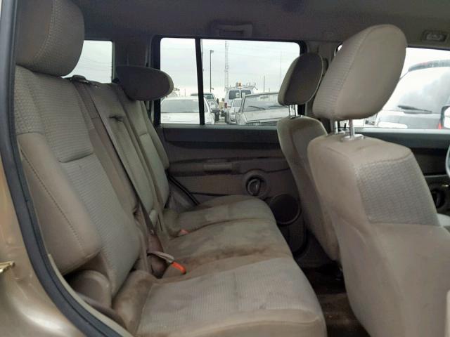 1J8HH48K86C289332 - 2006 JEEP COMMANDER TAN photo 6