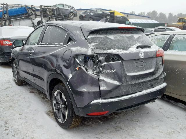 3CZRU6H53JM700926 - 2018 HONDA HR-V EX GRAY photo 3