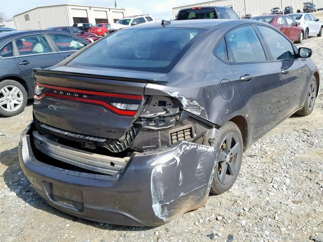 1C3CDFBB0FD221610 - 2015 DODGE DART SXT GRAY photo 4