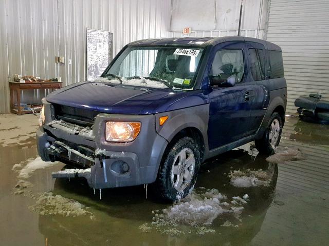 5J6YH285X3L007624 - 2003 HONDA ELEMENT EX BLUE photo 2