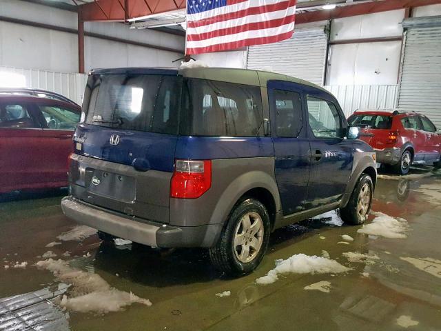 5J6YH285X3L007624 - 2003 HONDA ELEMENT EX BLUE photo 4