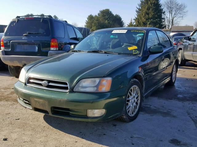 4S3BE6457Y7207300 - 2000 SUBARU LEGACY GT GREEN photo 2