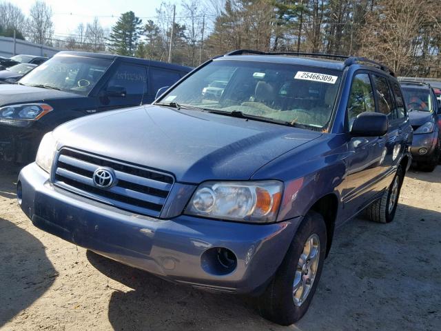 JTEHD21A040030658 - 2004 TOYOTA HIGHLANDER BLUE photo 2