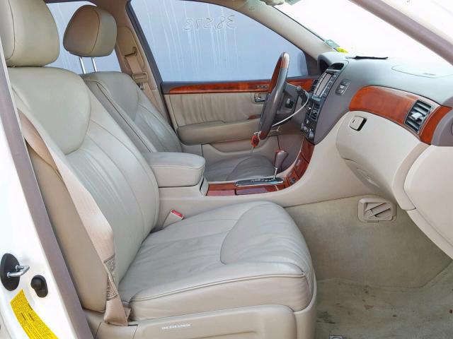 JTHBN30F510006649 - 2001 LEXUS LS 430 WHITE photo 5