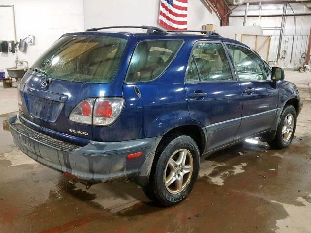 JTJHF10U020243799 - 2002 LEXUS RX 300 BLUE photo 4