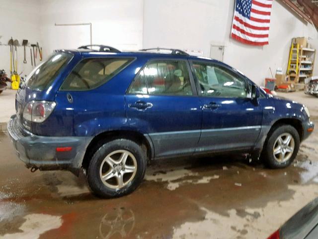 JTJHF10U020243799 - 2002 LEXUS RX 300 BLUE photo 9