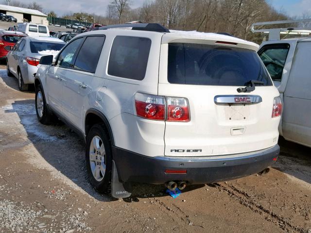 1GKKRPED2CJ338974 - 2012 GMC ACADIA SLE WHITE photo 3