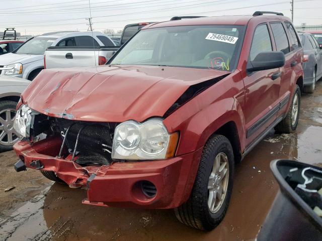 1J4GR48K66C183522 - 2006 JEEP GRAND CHER RED photo 2