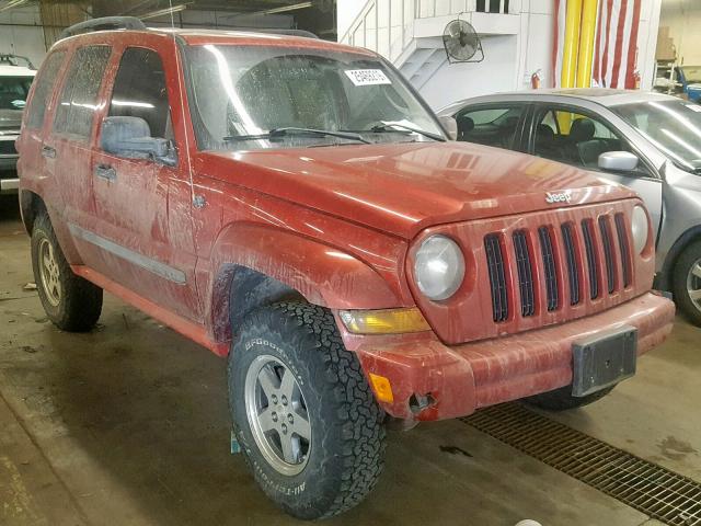 1J8GL38K15W663684 - 2005 JEEP LIBERTY RE RED photo 1