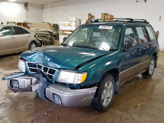 JF1SF6554XH750694 - 1999 SUBARU FORESTER S GREEN photo 2