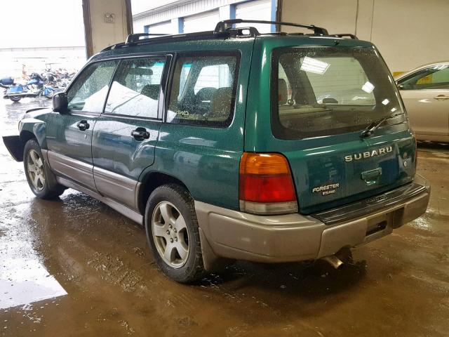 JF1SF6554XH750694 - 1999 SUBARU FORESTER S GREEN photo 3