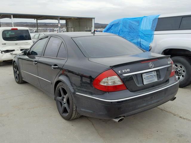 WDBUF56X88B206196 - 2008 MERCEDES-BENZ E 350 BLACK photo 3