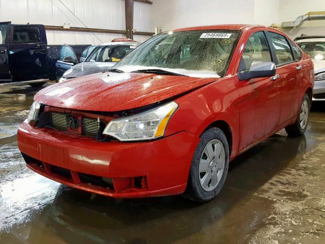 1FAHP34N68W289745 - 2008 FORD FOCUS S/SE RED photo 2