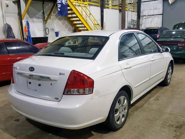 KNAFE121685581331 - 2008 KIA SPECTRA EX WHITE photo 4