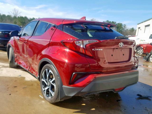 NMTKHMBX3JR009646 - 2018 TOYOTA C-HR XLE RED photo 3