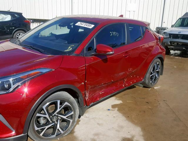 NMTKHMBX3JR009646 - 2018 TOYOTA C-HR XLE RED photo 9