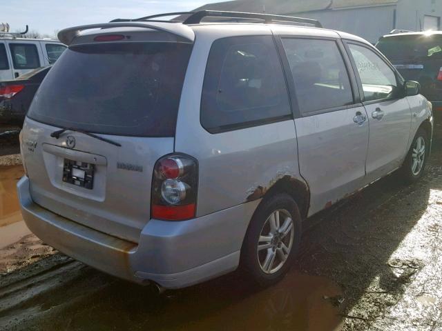 JM3LW28A440527881 - 2004 MAZDA MPV WAGON SILVER photo 4