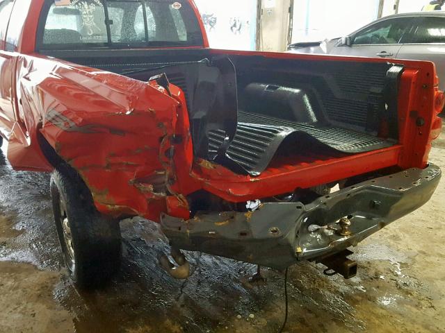 1D7HW32K58S542654 - 2008 DODGE DAKOTA SXT RED photo 9