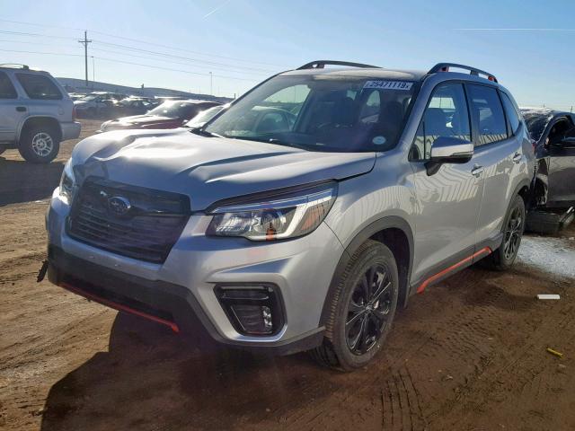 JF2SKAPC6KH407450 - 2019 SUBARU FORESTER S SILVER photo 2