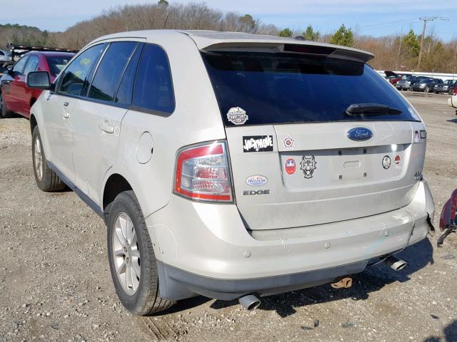 2FMDK48C97BA60252 - 2007 FORD EDGE SEL WHITE photo 3