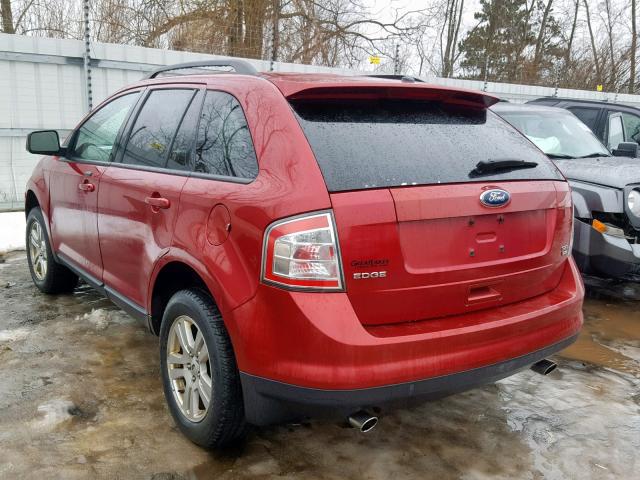 2FMDK48C98BA05446 - 2008 FORD EDGE SEL RED photo 3