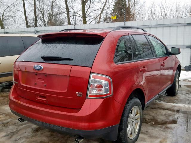 2FMDK48C98BA05446 - 2008 FORD EDGE SEL RED photo 4