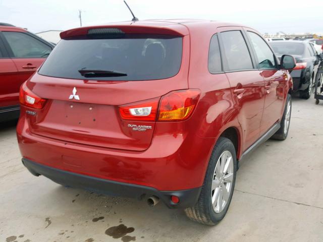 4A4AP3AU1EE026533 - 2014 MITSUBISHI OUTLANDER RED photo 4