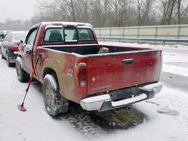 1GCDT146568296463 - 2006 CHEVROLET COLORADO BURGUNDY photo 3