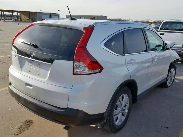 5J6RM3H79DL015142 - 2013 HONDA CR-V EXL WHITE photo 4