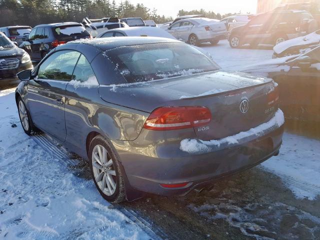 WVWBW8AH3FV003545 - 2015 VOLKSWAGEN EOS KOMFOR GRAY photo 3