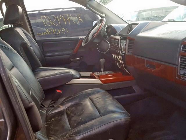 5N3AA08C95N803774 - 2005 INFINITI QX56 GRAY photo 5