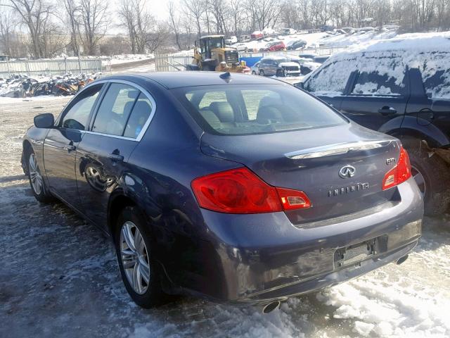 JN1CV6AR8AM454301 - 2010 INFINITI G37 GRAY photo 3