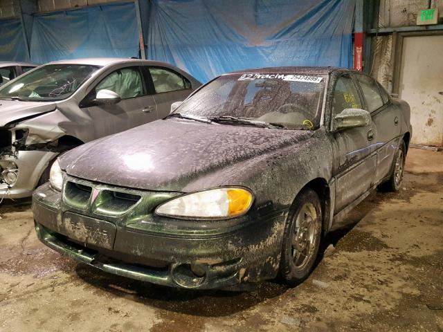 1G2NW52E5YM826698 - 2000 PONTIAC GRAND AM G GREEN photo 2