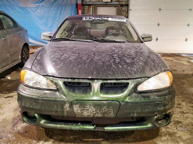 1G2NW52E5YM826698 - 2000 PONTIAC GRAND AM G GREEN photo 9