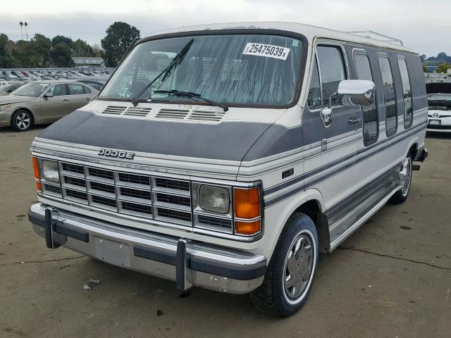 2B6HB23Y4JK185510 - 1988 DODGE RAM VAN B2 GRAY photo 2