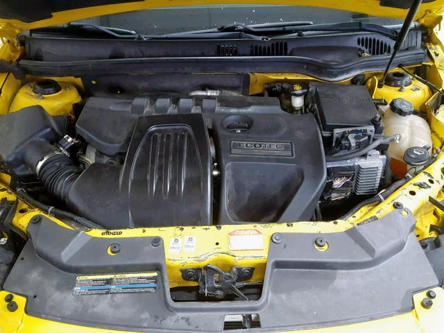 1G2AL18F687102937 - 2008 PONTIAC G5 YELLOW photo 7