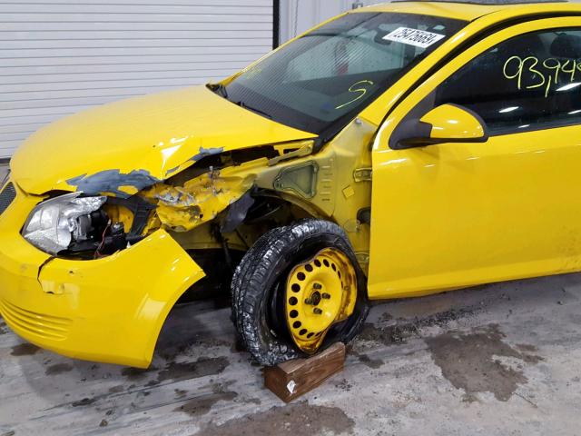1G2AL18F687102937 - 2008 PONTIAC G5 YELLOW photo 9