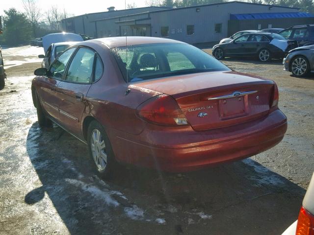 1FAHP56S53A121146 - 2003 FORD TAURUS SEL RED photo 3