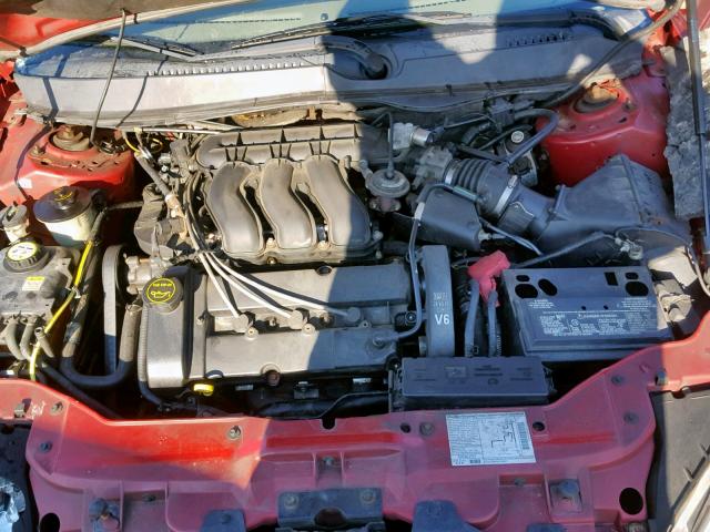 1FAHP56S53A121146 - 2003 FORD TAURUS SEL RED photo 7