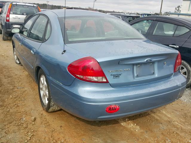 1FAFP56U76A120738 - 2006 FORD TAURUS SEL BLUE photo 3