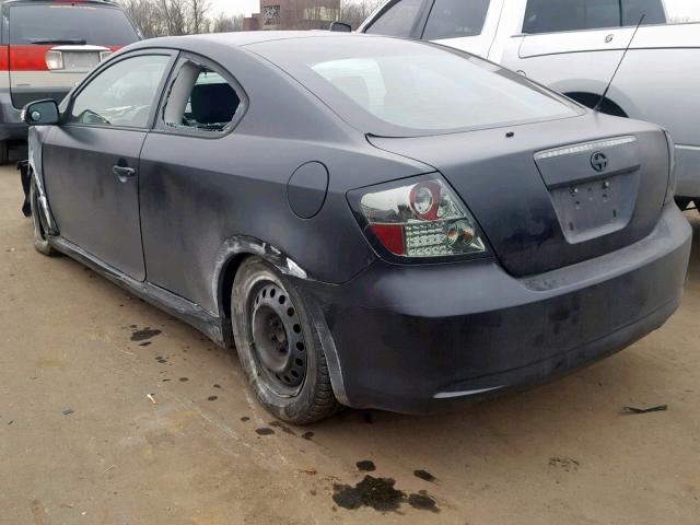 JTKDE177660091370 - 2006 TOYOTA SCION TC შავი ფოტო 3