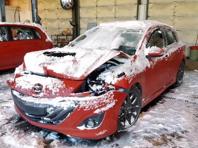 JM1BL1L30C1548185 - 2012 MAZDA SPEED 3 RED photo 2