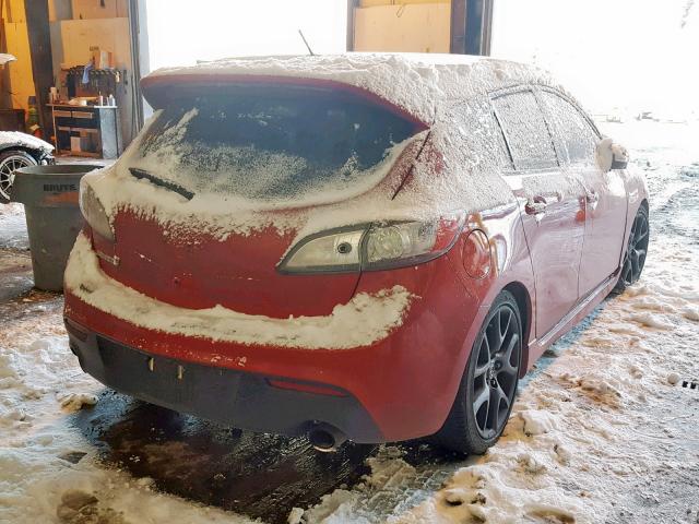 JM1BL1L30C1548185 - 2012 MAZDA SPEED 3 RED photo 4