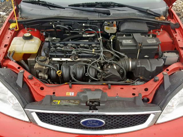 1FAFP34N27W297010 - 2007 FORD FOCUS ZX4 RED photo 7