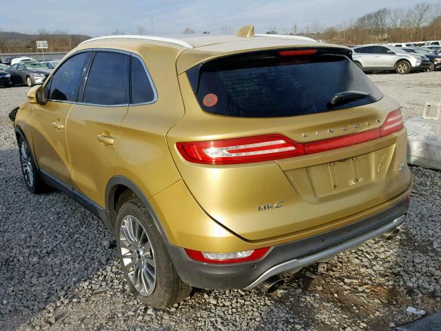 5LMCJ1A91FUJ00924 - 2015 LINCOLN MKC GOLD photo 3