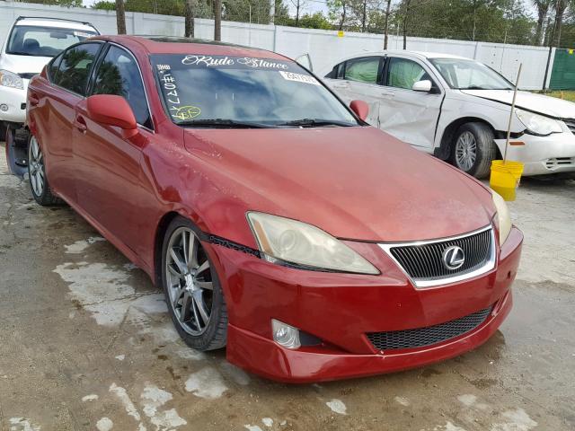 JTHBK262082061838 - 2008 LEXUS IS 250 BURGUNDY photo 1