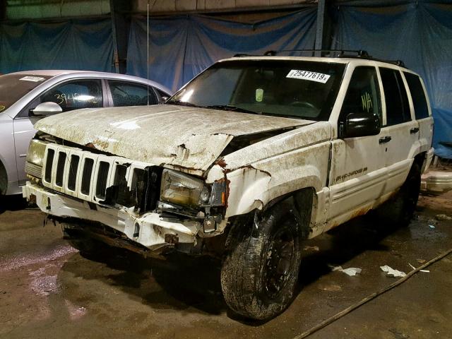 1J4GZ78Y0WC293617 - 1998 JEEP GRAND CHER WHITE photo 2