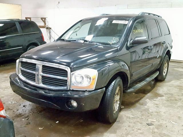 1D4HB48N65F621366 - 2005 DODGE DURANGO SL BLACK photo 2