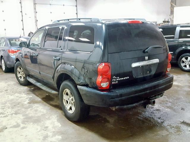 1D4HB48N65F621366 - 2005 DODGE DURANGO SL BLACK photo 3